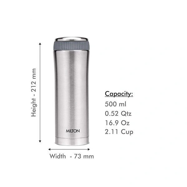 Milton Optima Thermosteel Hot and Cold Flask - Base Variant, 500ml