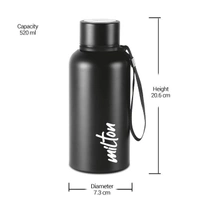 Milton Aura Hot & Cold Water Bottle 500 Ml - Gray
