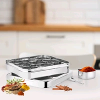 Square Masala Dabba 9 Vatki