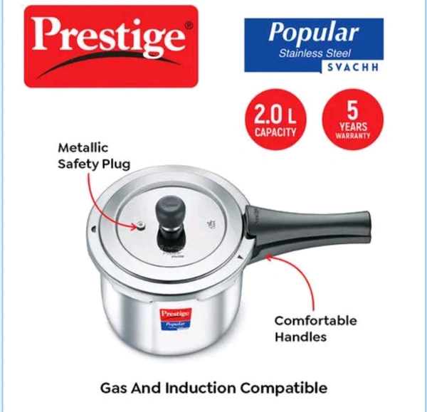 Prestige PRESTIGE POPULAR SVACHH STAINLESS STEEL PRESSURE COOKER 2.0 L