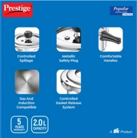 Prestige PRESTIGE POPULAR SVACHH STAINLESS STEEL PRESSURE COOKER 2.0 L