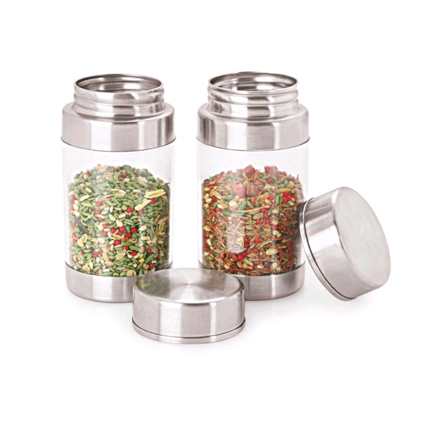 Sizzle Long Twist Canister Jar Set Of 2