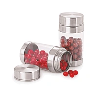 Sizzle Long Twist Canister Jar Set Of 2