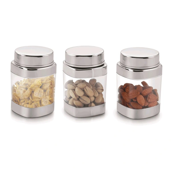 Sizzle Exotic Square Jar Set Of 3