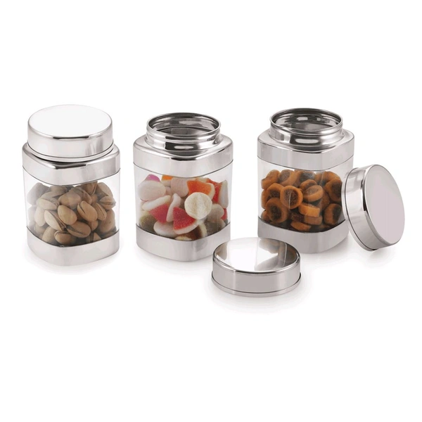 Sizzle Exotic Square Jar Set Of 3