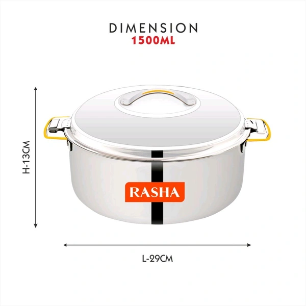 Rasha Stainless Steel Classic Casserole - 1500ml