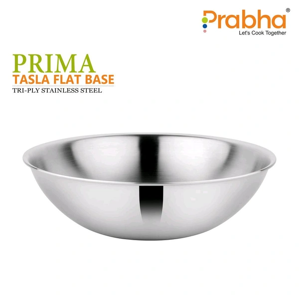 Prabha Prima Triply Tasla Flat Base Without Lid - 0.9L