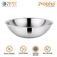 Prabha Prima Triply Tasla Flat Base Without Lid - 2.2L