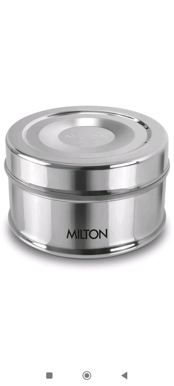 Milton Steel Snake Stainless Steel Tiffin, Steel Plain One Container Lunch Box - Medium