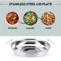 BOROSIL Borosil Carry Fresh Stainless Steel Lunchbox Set of 3 - Base Variant