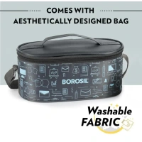 BOROSIL Borosil Carry Fresh Stainless Steel Lunchbox Set of 3 - Base Variant