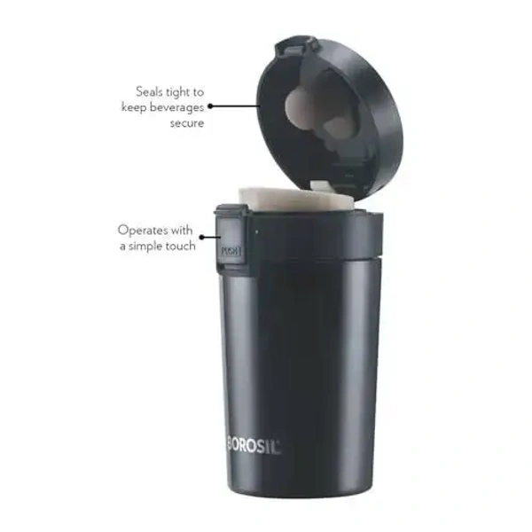 BOROSIL Borosil Hydra Coffeemate 300 ml Stainless Steel Travel Mug Double Wall Vacuum - Base Variant