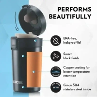 BOROSIL Borosil Hydra Coffeemate 300 ml Stainless Steel Travel Mug Double Wall Vacuum - Base Variant