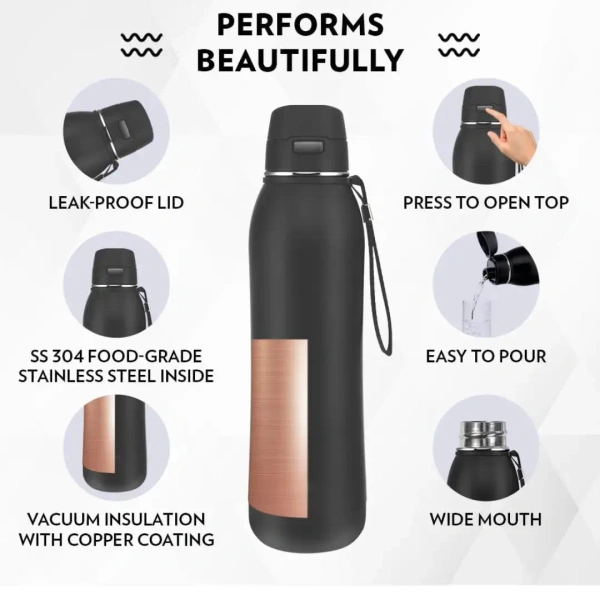 BOROSIL Borosil Hydra Rivera 600 Ml Hot N Cold Water Bottle - Base Variant