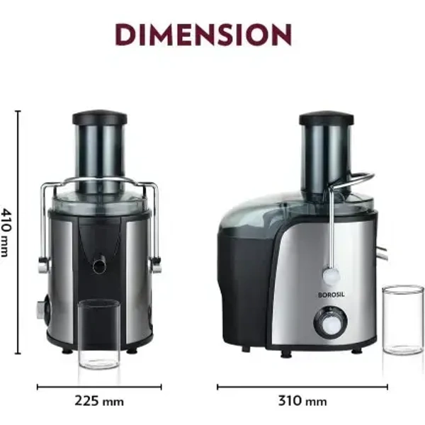 BOROSIL Borosil Primus Plus Juicer  800 W Stainless Steel Centrifugal Juicer - Base Variant
