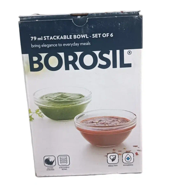 BOROSIL Borosil Stackable Bowl Set Of 6 - Base Variant