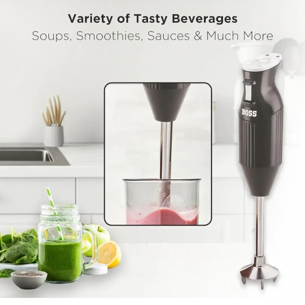 BOSS B132 Portable Hand Blender 225W - Watt Variable Speed Control - Base Variant