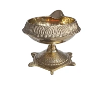 Brass Antique Tortoise Diya - Base Variant