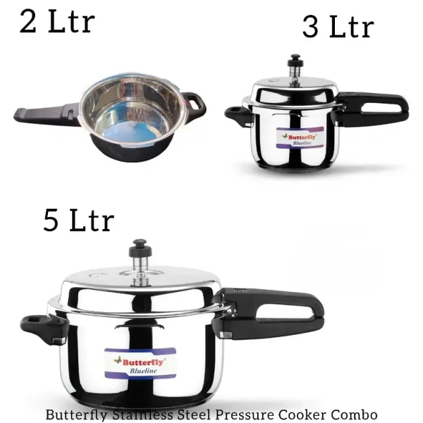 BUTTERFLY Butterfly Stainless Steel Cooker Combo Of 3 Pcs - Base Variant