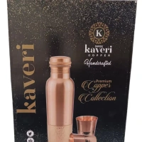 Copper Water Bottle With Glass Set - Base Variant