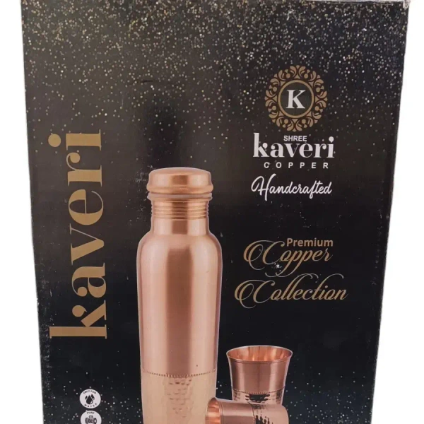 Copper Water Bottle With Glass Set - Base Variant