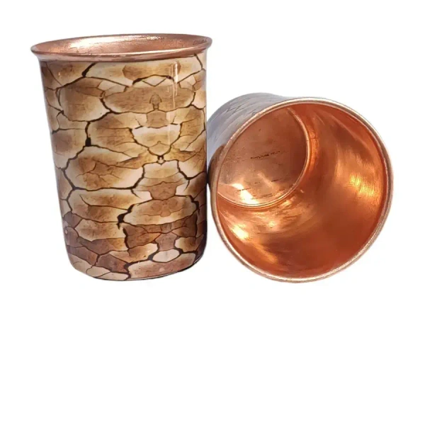 Copper Water Bottle With Glass Set With Box - Base Variant