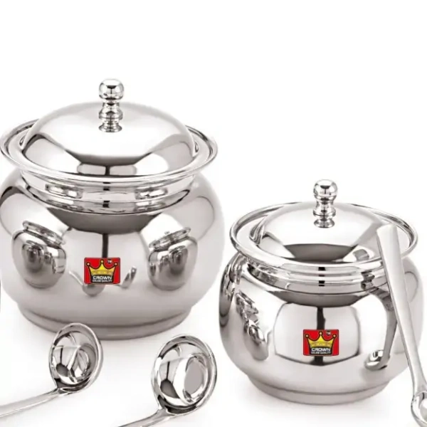 FAWN Stainless Steel Ghee Pot With Spoon - Base Variant