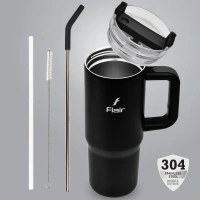 Flair Vogue 750ml Insulated Tumbler with Lid & Straw – Versatile Travel Mug for - Base Variant