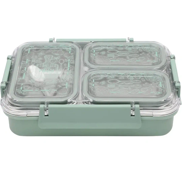 JAYPEE Stainless Exteel Three Cavity Lunch Box For Kids - Base Variant