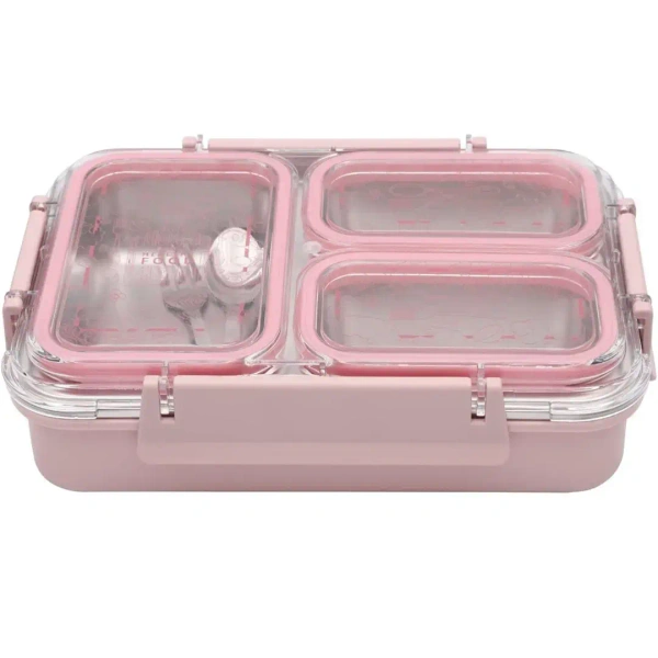 JAYPEE Stainless Exteel Three Cavity Lunch Box For Kids - Base Variant
