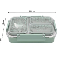 JAYPEE Stainless Exteel Three Cavity Lunch Box For Kids - Base Variant