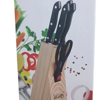 Lacuzini Knife Set With Wooden Stand - Base Variant