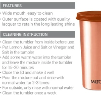 MILTON Milton Copper Drinking Water Tumbler with Lid 480 ml, - Base Variant