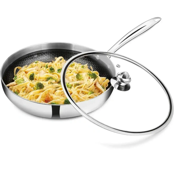 MILTON Milton Honeycomb Triply Frypan With Glass Lid - Base Variant