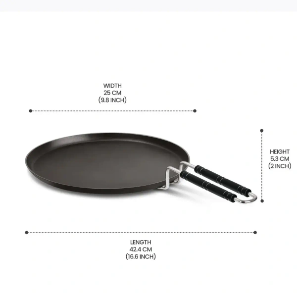 MILTON Milton Non Stick Iron Omni Dosha Tawa 29 Cm - Base Variant