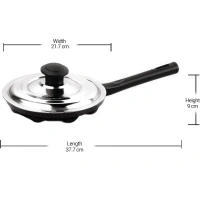 MILTON Pro cook Appam Patra 12 Cavities, 14 Inch Non-Stick Paniyaram - Base Variant