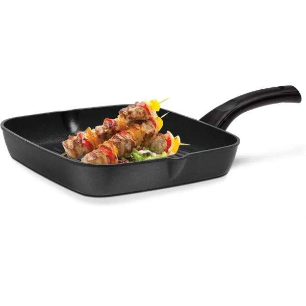 MILTON Milton Pro Cook Die Cast Grill Pan 24 cm Black Induction Safe Non Stick - Base Variant
