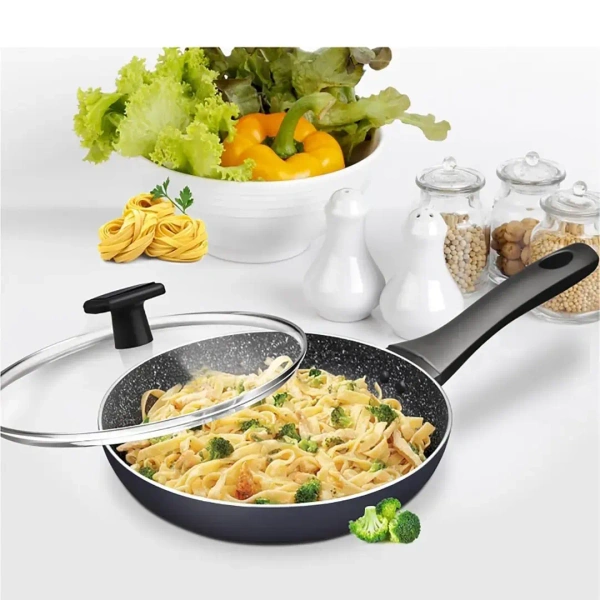 MILTON Milton Pro Cook Granito Fry Pan With Glass Lid Size 26 Cm - Base Variant