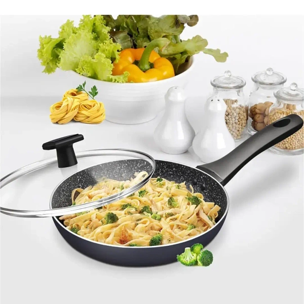 MILTON Milton Pro Cook Granito Fry Pan With Glass Lid Size 22 Cm - Base Variant