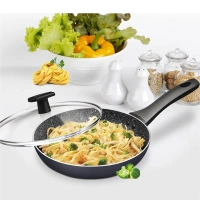 MILTON Milton Pro Cook Granito Fry Pan With Glass Lid Size 28 Cm - Base Variant