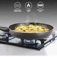 MILTON Milton Pro Cook Granito Fry Pan With Glass Lid Size 26 Cm - Base Variant
