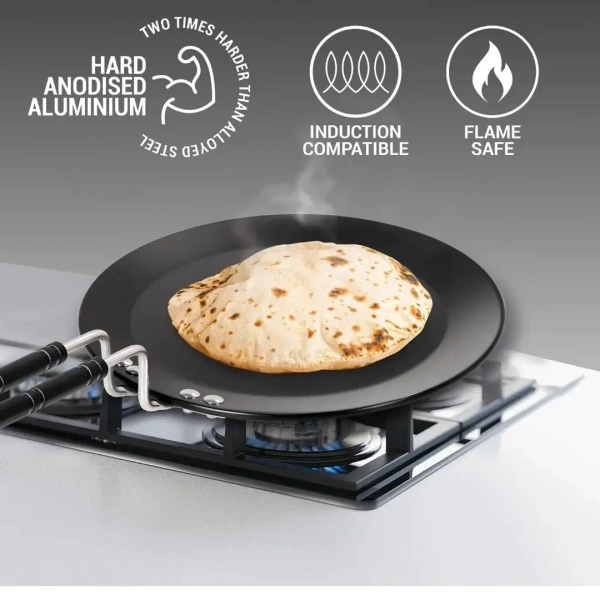 MILTON Milton Pro cook Granito Induction Hard Anodized Roti Tawa 25 cm - Base Variant
