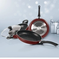 MILTON Milton Pro Cook Granito Non Stick Set of 3 With Glass Lid - Base Variant