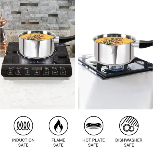 MILTON Milton Pro cook Sandwich Bottom Saucepan With Backlight Handle - Base Variant