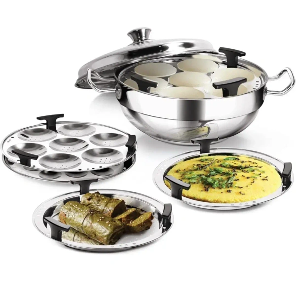 MILTON Milton Pro Cook Stainless Steel Multi Kadhai With Lid - Base Variant