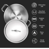 MILTON Pro cook Triply Deep Kadhai with Stainless Steel Lid 26 Cm - Base Variant
