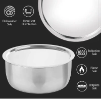 MILTON Milton Pro Cook Triply Stainless Steel Induction Tope with Lid 26 Cm - Base Variant