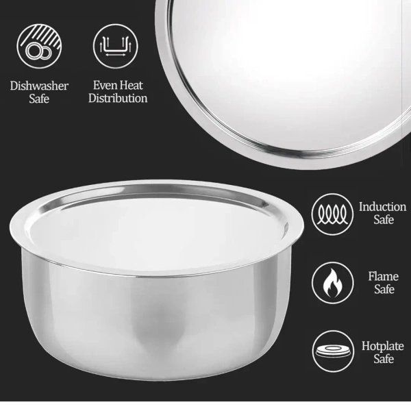 MILTON Milton Pro Cook Triply Stainless Steel Induction Tope with Lid 26 Cm - Base Variant
