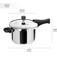 MILTON Milton Pro Cook Triply Stainless Steel Pressure Cooker Outer Lid  5 Ltr - Base Variant