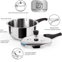 MILTON Milton Pro Cook Triply Stainless Steel Pressure Cooker Outer Lid  2 Ltr - Base Variant